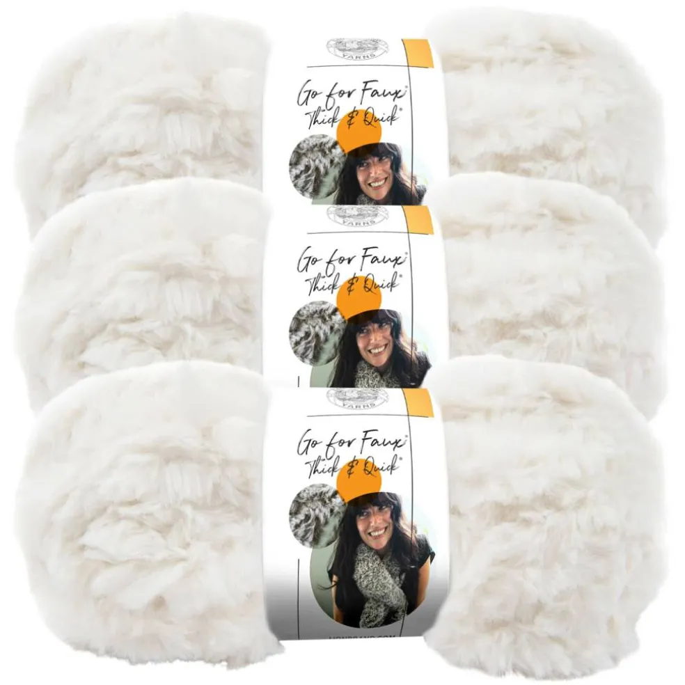 3 Pack Lion Brand® Go For Faux® Thick & Quick® Yarn