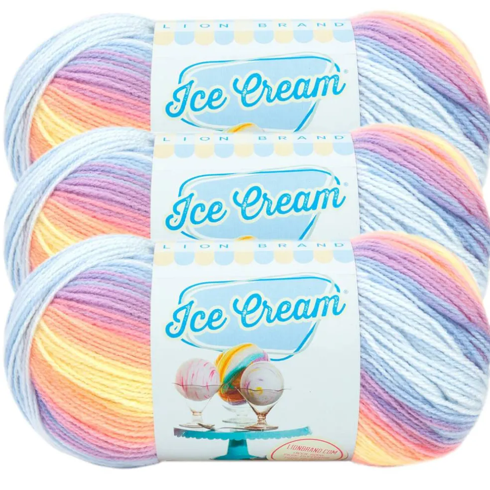 3 Pack Lion Brand® Ice Cream® Yarn