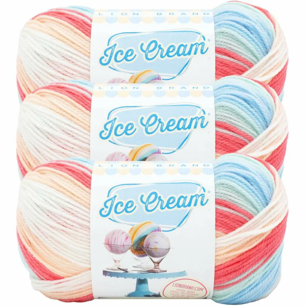 3 Pack Lion Brand® Ice Cream® Yarn