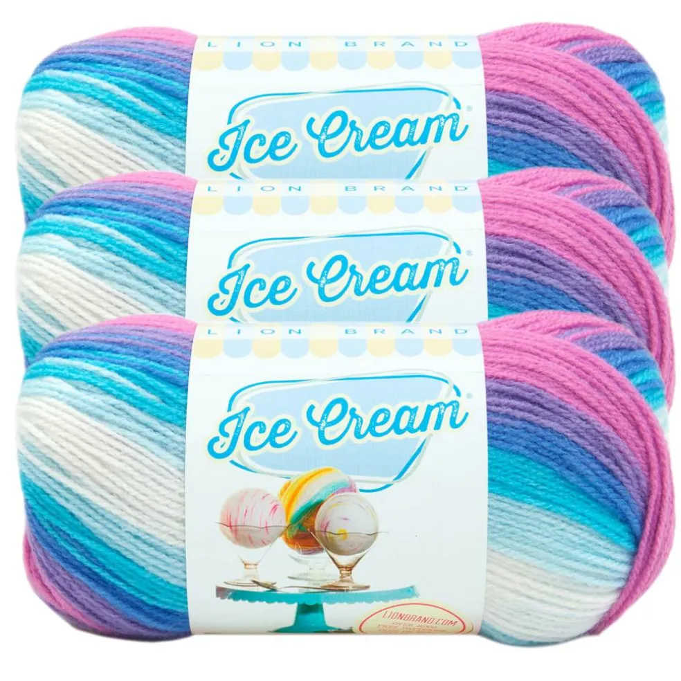 3 Pack Lion Brand® Ice Cream® Yarn