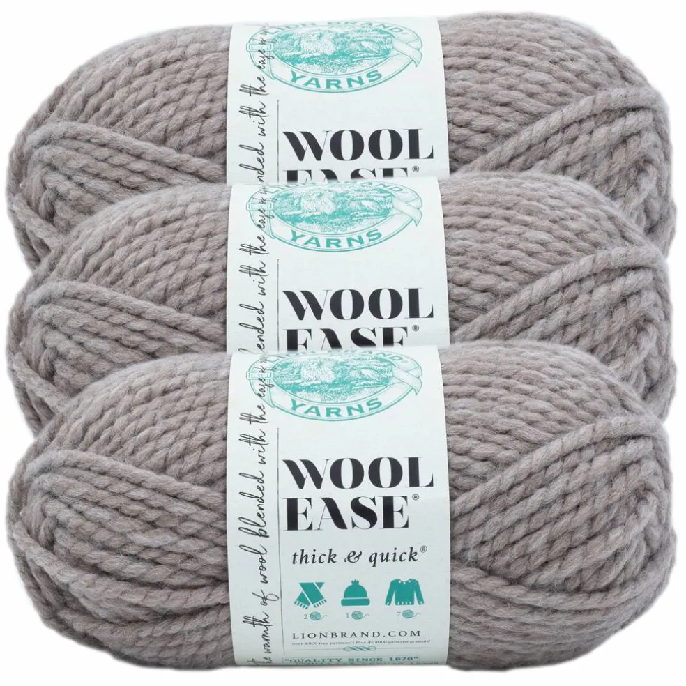 3 Pack Lion Brand® Wool-Ease® Thick & Quick® Prints & Stripes Yarn