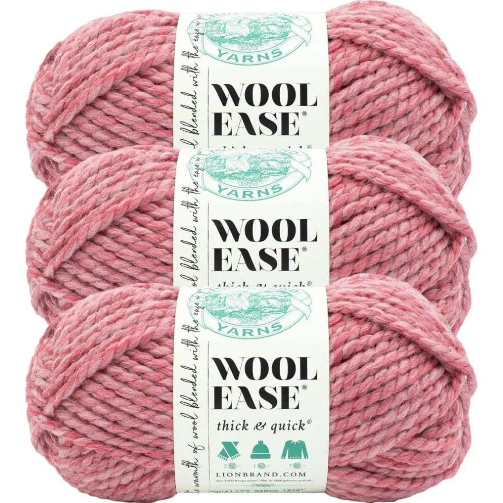 3 Pack Lion Brand® Wool-Ease® Thick & Quick® Prints & Stripes Yarn