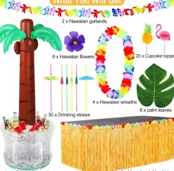 70 Pack Luau Party Decoration Hawaiian Beach Theme Party Favors 60 Inches