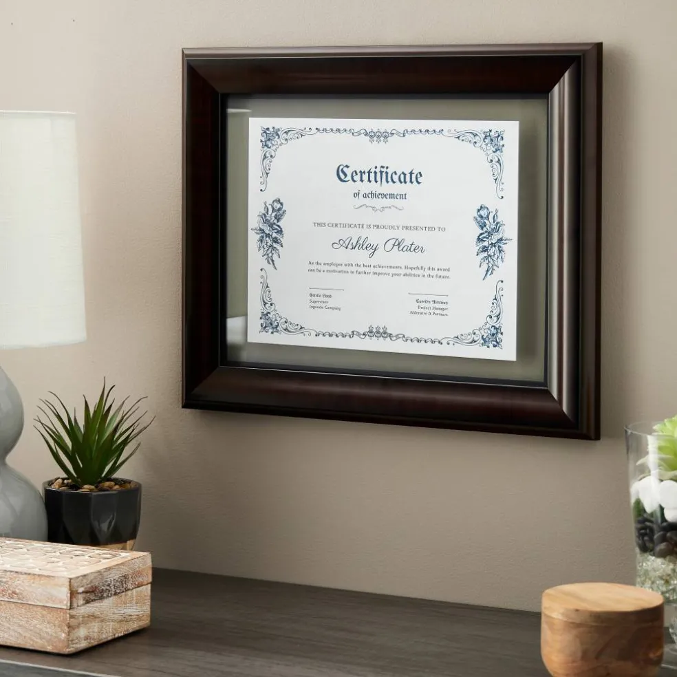 6 Pack: Mahogany & Black 11" x 14" Document Float Frame by Studio Décor®