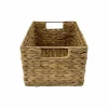 8 Pack: Medium Natural Woven Water Hyacinth Rectangle Basket by Ashland®