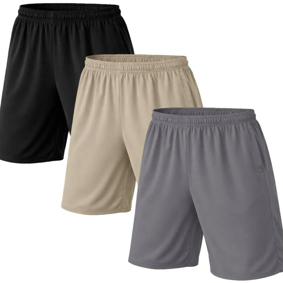 3-Pack Men's Classic Poly Tech Lounge Shorts (S-3XL)