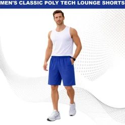 3-Pack Men's Classic Poly Tech Lounge Shorts (S-3XL)