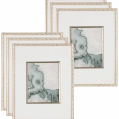 6 Pack: Metallic Gold Scalloped Frame with Mat, Gallery by Studio Décor®