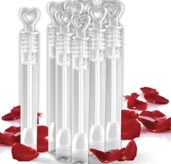 40 Pack Mini Heart Bubble Wands  Great Wand Bubbles Party Favors For Weddings