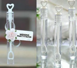 40 Pack Mini Heart Bubble Wands  Great Wand Bubbles Party Favors For Weddings