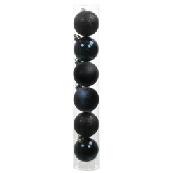 6 Pack 45mm Black Celestial Halloween Ball Ornaments by Ashland®