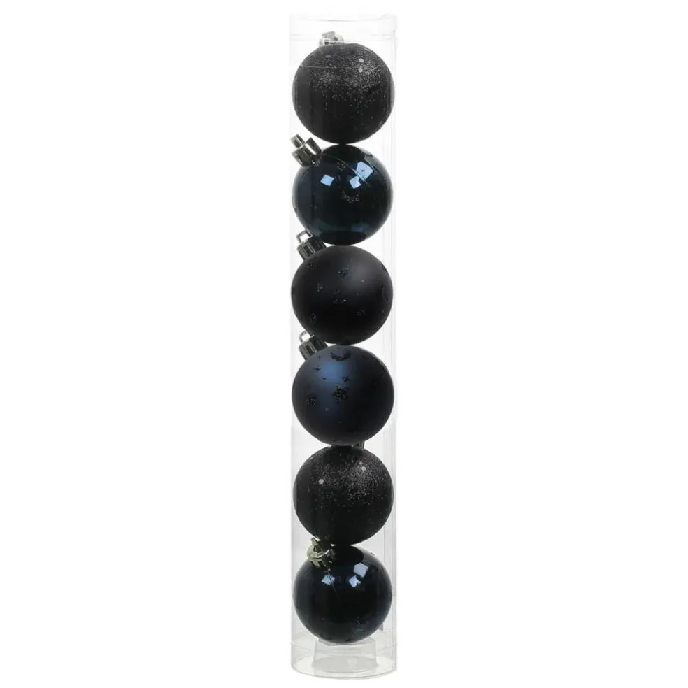 6 Pack 45mm Black Celestial Halloween Ball Ornaments by Ashland®
