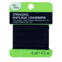 24 Pack: 1mm Black Elastic Cord by Bead Landing™