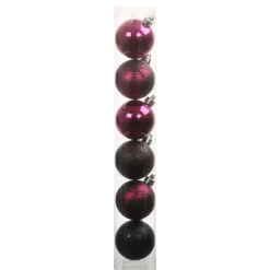 6 Pack 45mm Black Spiderweb Shatterproof Ball Ornaments by Ashland®