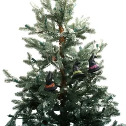 3 Pack 72mm Glitter Witch Hat Shatterproof Ornaments by Ashland®