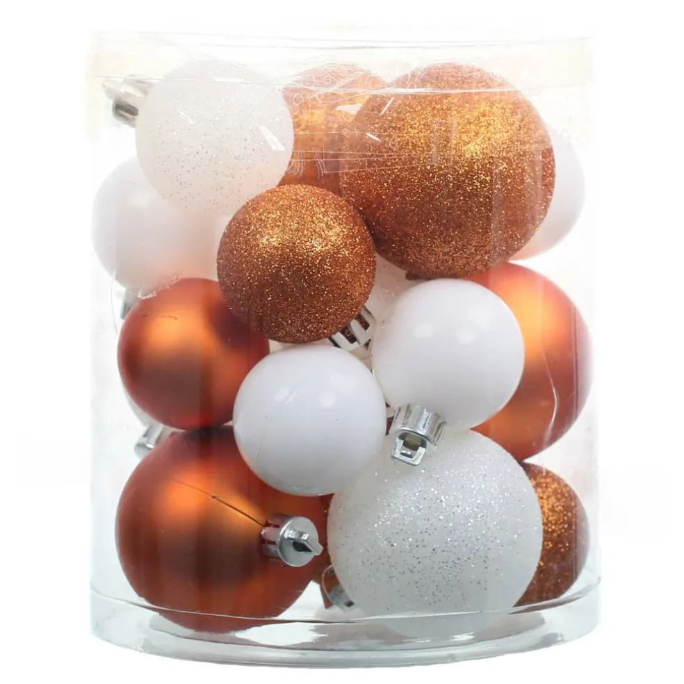 20 Pack 35mm & 48mm Orange & White Halloween Ornaments by Ashland®