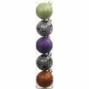 5 Pack 57mm Spiderweb & Glitter Shatterproof Ball Ornaments by Ashland®