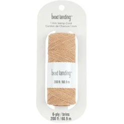 6 Pack: 1mm Tan Hemp Cord, 200ft. by Bead Landing™