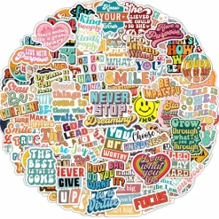 100 Pack Motivational Stickers, Positive Inspirational Decals, Teacher Rewards for Phone Cases Laptops, Gifts for Summer Camp Vacations, Water Bottle Stickers for Women Teens Kids and Adults (Inspire)