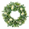 6 Pack: 24'' Multicolored Daisy Floral Spring Wreath