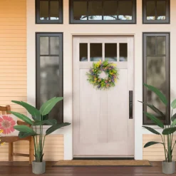 6 Pack: 30'' Multicolored Eucalyptus Floral Spring Wreath