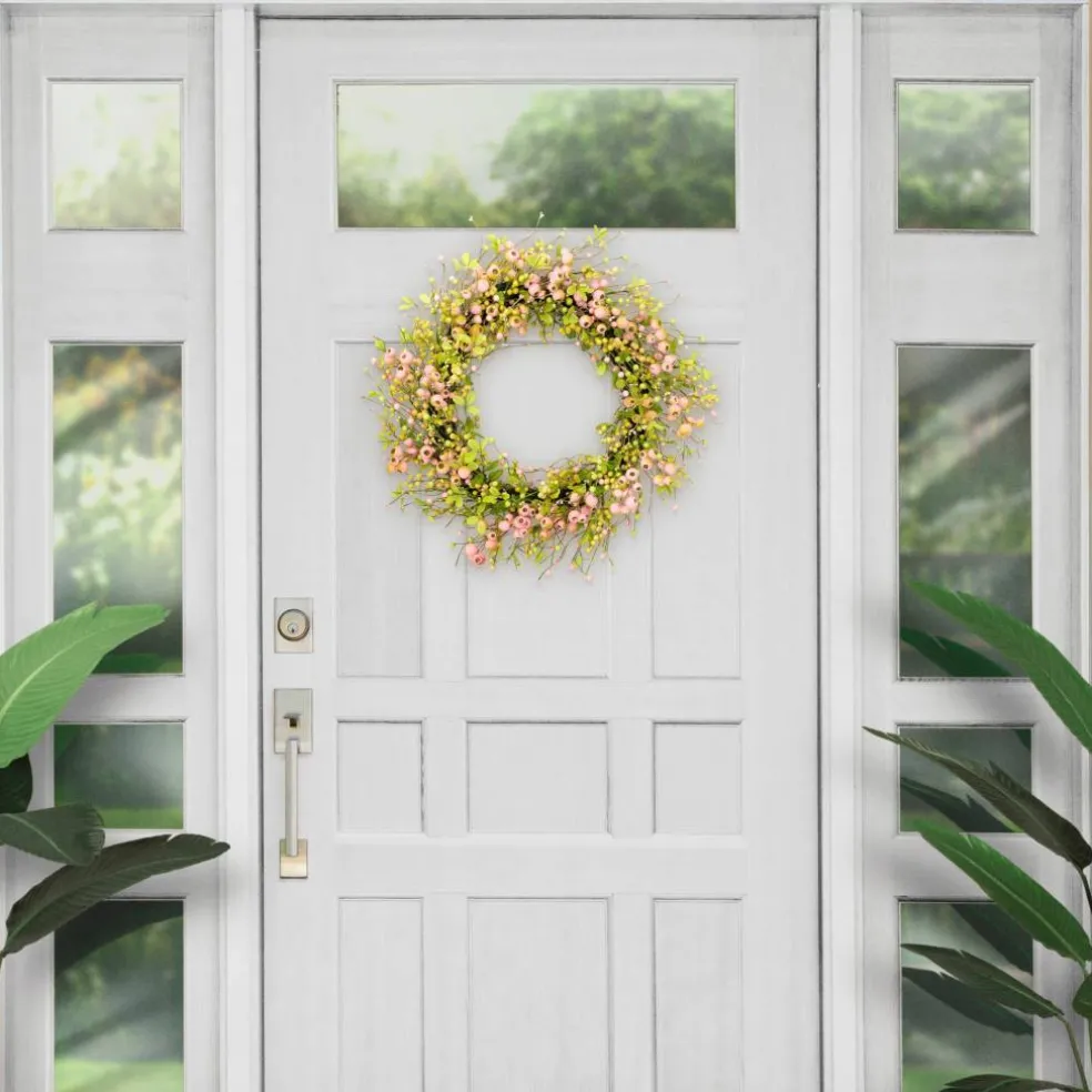 6 Pack: 28'' Multicolored Poppy Floral Spring Wreath