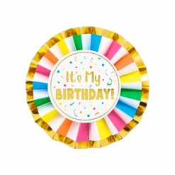 12 Pack: 2.75" Multicolor It's My Birthday Badge by Celebrate It™