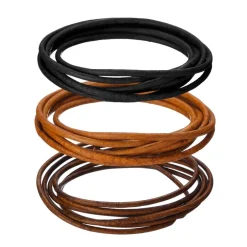 12 Pack: Multicolor Leather Round Cording by Bead Landing™
