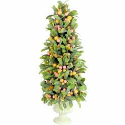 6 Pack: 20'' Multicolor Mini Spring Mistletoe Tree with Berries in Potted Pulp