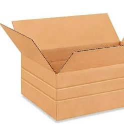 25 Pack Multi Depth Corrugated Shipping Boxes for Packing Mailing and Storage 18 x 12 x 6 inch