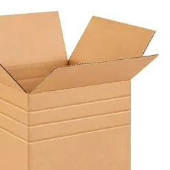 25 Pack Multi Depth Corrugated Shipping Boxes for Moving Packing and Storage 14 x 14 x 14 inch