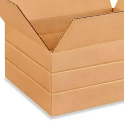 25 Pack Multi Depth Corrugated Shipping Boxes Strong Cardboard Cartons for Mailing 14 x 12 x 6 Inch