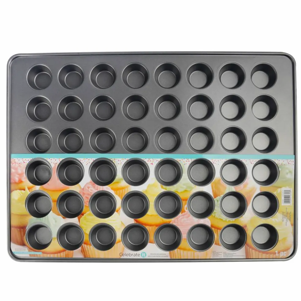4 Pack: Non-Stick 48-Cavity Mini Muffin Pan by Celebrate It®