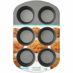 6 Pack: Non-Stick Jumbo Muffin Pan by Celebrate It®