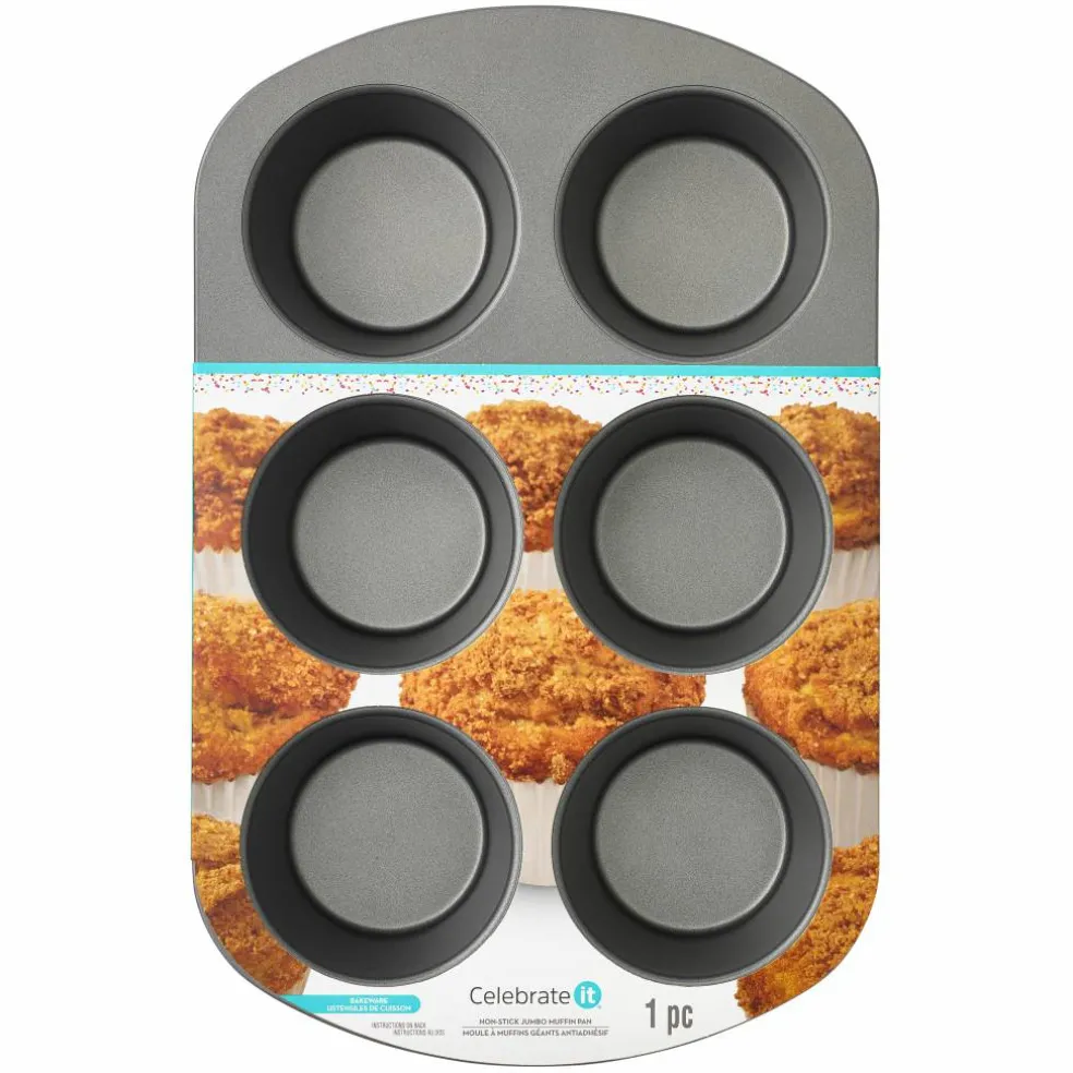 6 Pack: Non-Stick Jumbo Muffin Pan by Celebrate It®