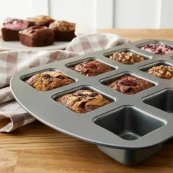 6 Pack: Non-Stick Mini Brownie Pan by Makery®