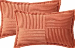 Pack of 2 Boho Striped Corduroy Pillow Covers