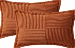 Pack of 2 Boho Striped Corduroy Pillow Covers