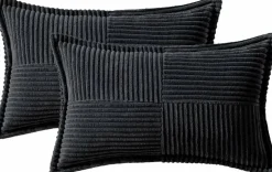 Pack of 2 Boho Striped Corduroy Pillow Covers