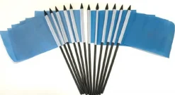 Pack of 12 Light Blue Mini Flags – 4