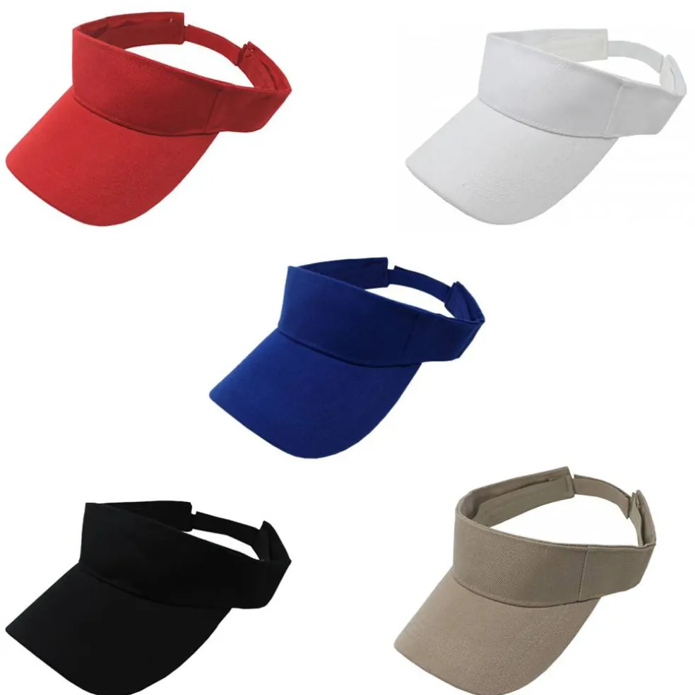 Pack of 5 Sun Visor Adjustable Cap Hat Athletic Wear