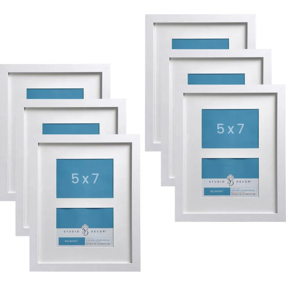 6 Pack: 2 Opening 5" x 7" Belmont Frame by Studio Décor®