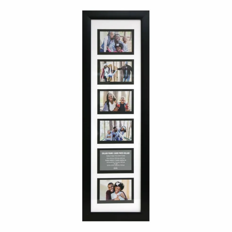 8 Pack: 6 Opening 32.5" x 9" Collage Frame with Double Mat by Studio Décor®