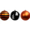 3 Pack 4.72" Orange & Black Halloween Ornaments by Ashland®