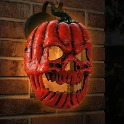 2-Pack Orange Halloween Skeleton Porch Light Covers
