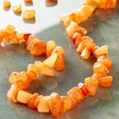 12 Pack: Orange Quartz Chip Beads by Bead Landing™