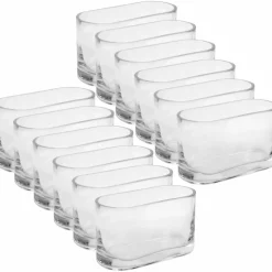 12 Pack: 6.9" Oval Glass Vase by Ashland®