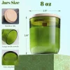 12-Pack 8oz Green Glass Candle Jars with Lids – Eco-Friendly, Bulk Candle Containers for Weddings & Candle Making