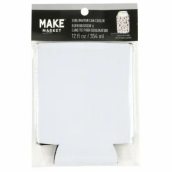 12 Pack: 12oz. White Neoprene Sublimation Can Cooler by Make MarketĀ®
