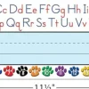 36-Pack Paw Prints Left/Right Alphabet Name Plates – Classroom Desk Name Tags, Student Nameplates & Learning Center Labels for Preschool & Elementary Classroom Organization